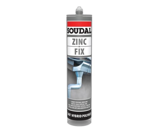 Soudal zinc fix gray (290ml tube)(134631) Box 6 pieces